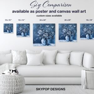 Blue Floral Vase Art