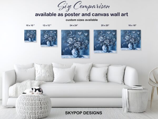 Blue Floral Vase Art
