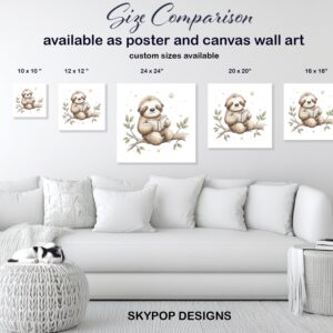 Sloth Reading Art