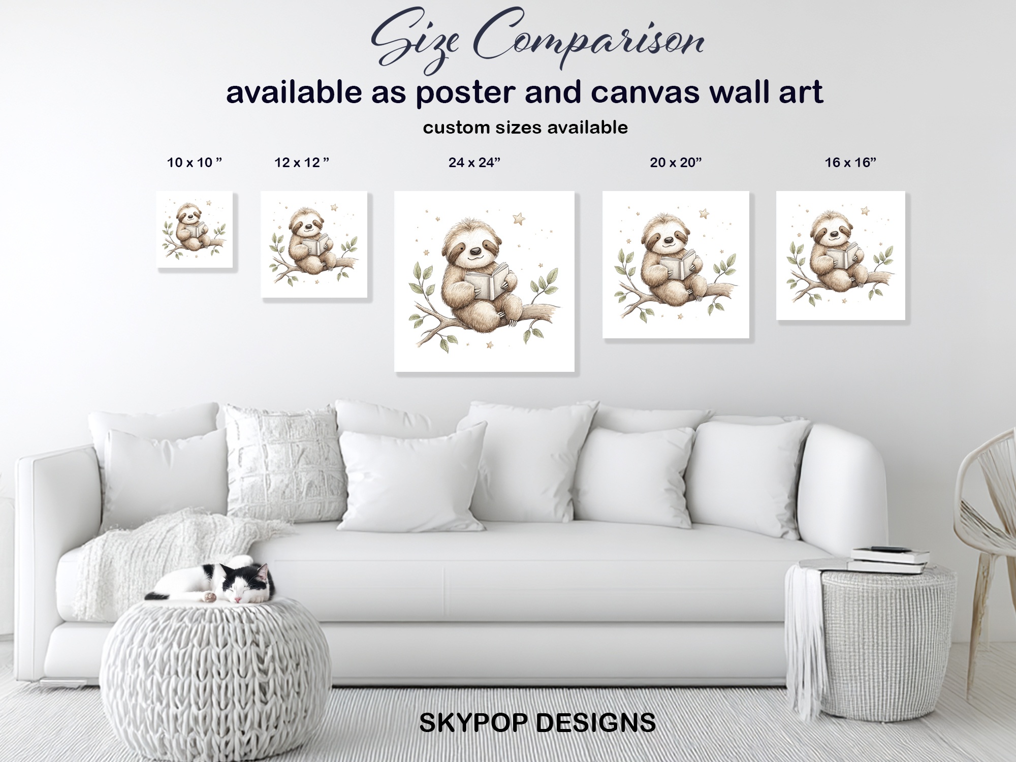 7.jpg Sloth Reading Art