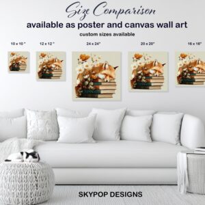 Fox and Flowers Art