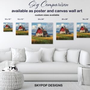 Rustic Red Barn Art