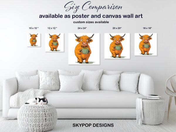 Highland Cow Art