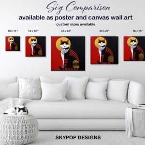 Geometric Cat Art