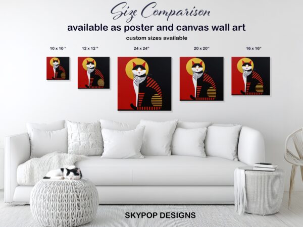 Geometric Cat Art