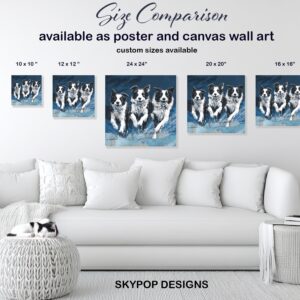 Border Collie Trio Art