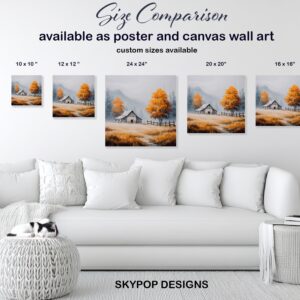 Autumn Barn Landscape Art