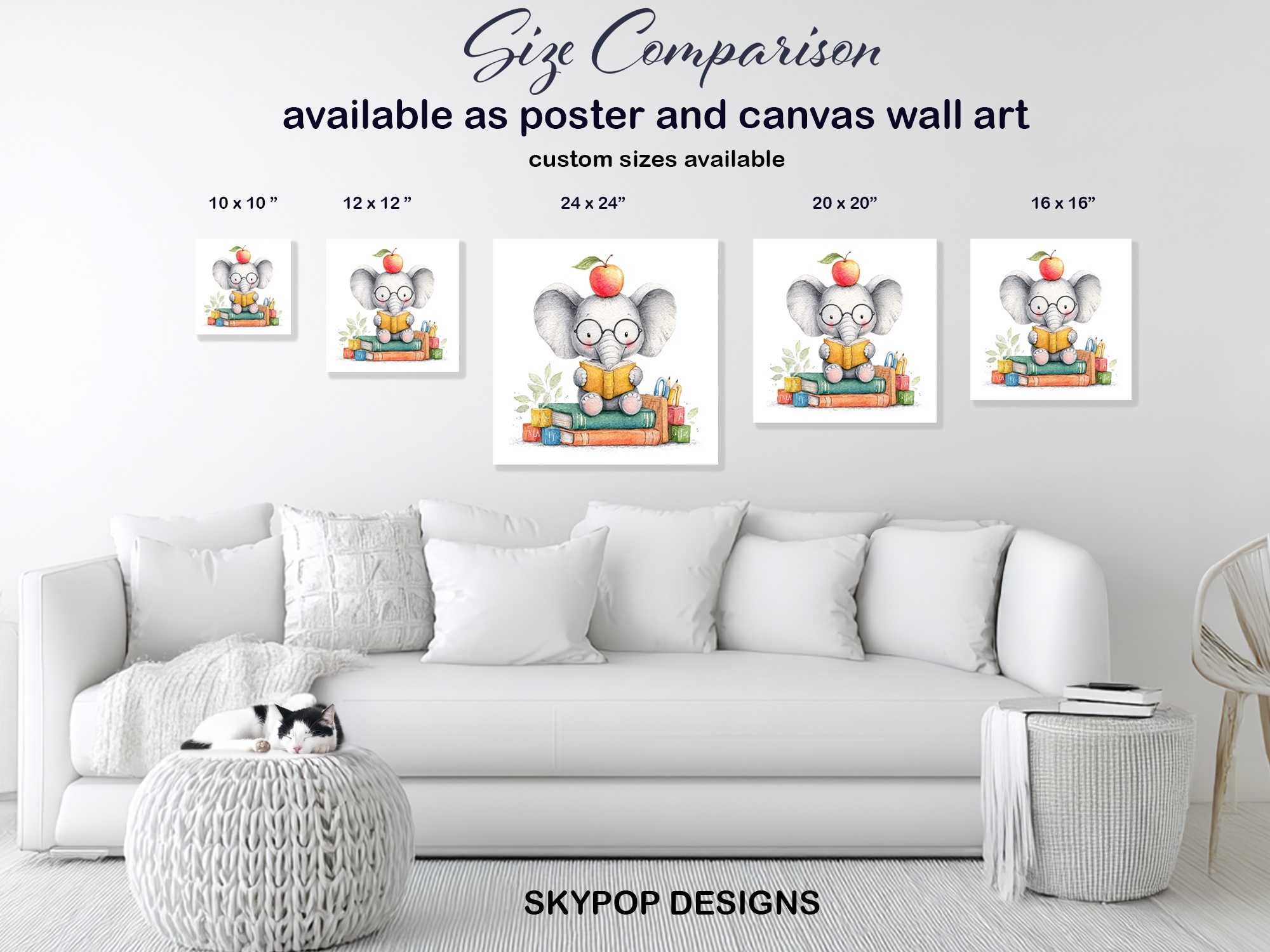7.jpg Elephant Reading Art