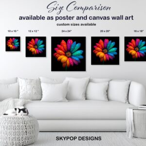 Rainbow Daisy Art