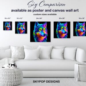 Colorful Wolf Art