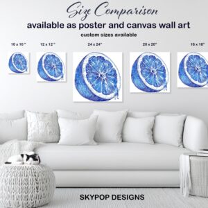 Blue Lemon Slice Art