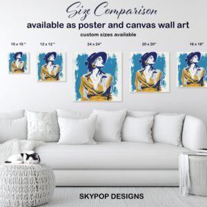 Fashionista Blue Hat Art
