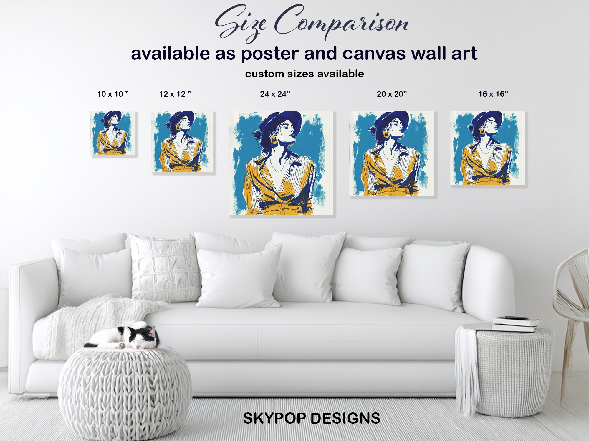 7.jpg Fashionista Blue Hat Art