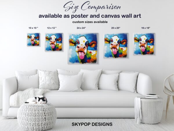 Colorful Cow Art
