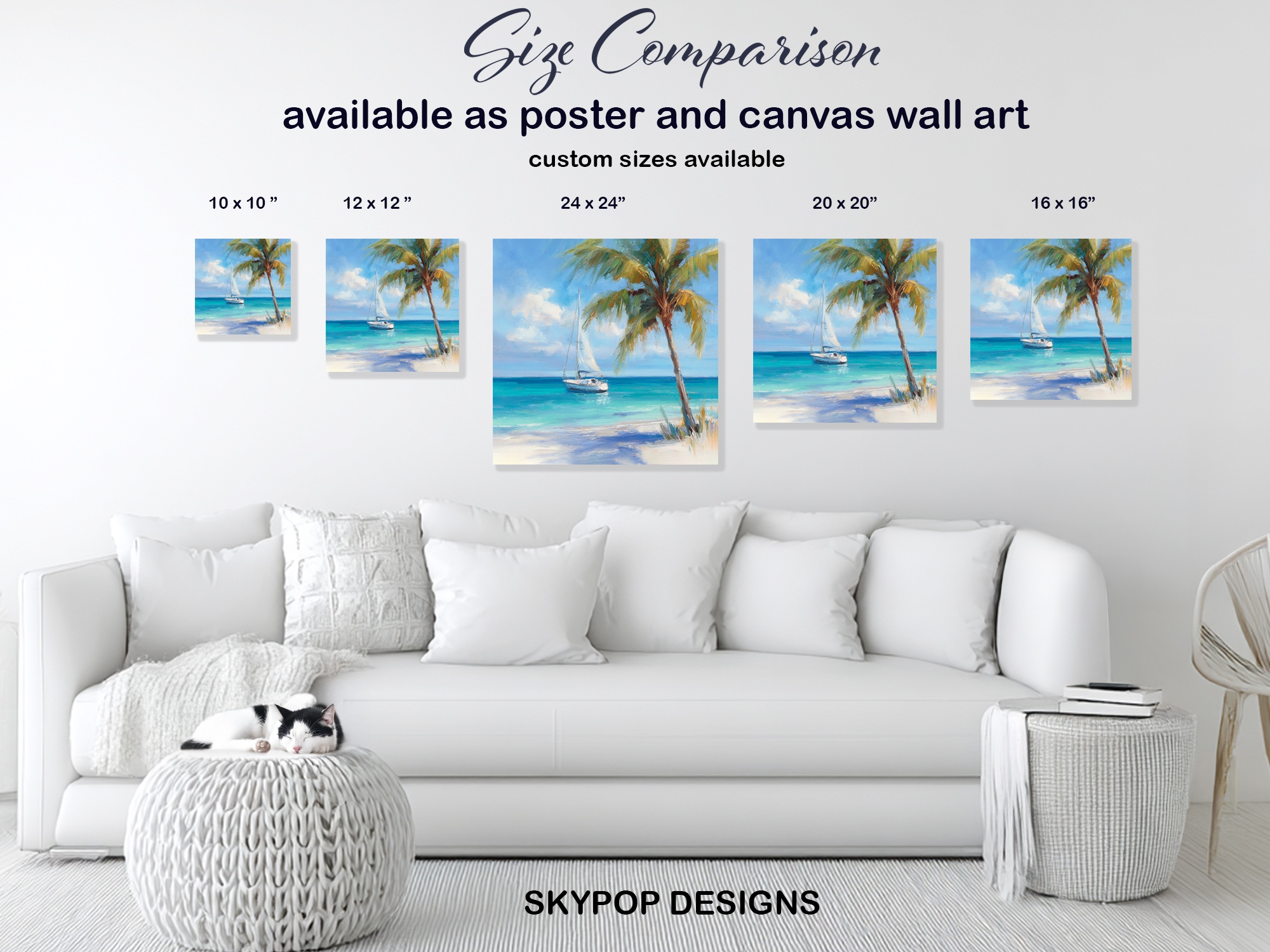 7.jpg Tropical Beach Sailboat Art