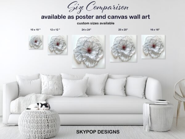 White Poppy Bloom Art