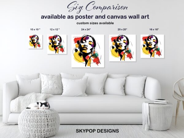 Vibrant Face Abstract Art