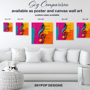 Vibrant Treble Clef Art