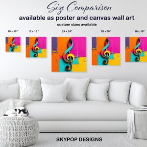 Vibrant Treble Clef Art