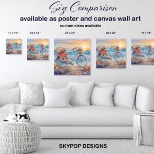 Seaside Bicycle Bloom Art