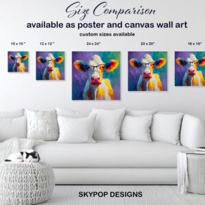 Cow with Glasses Art