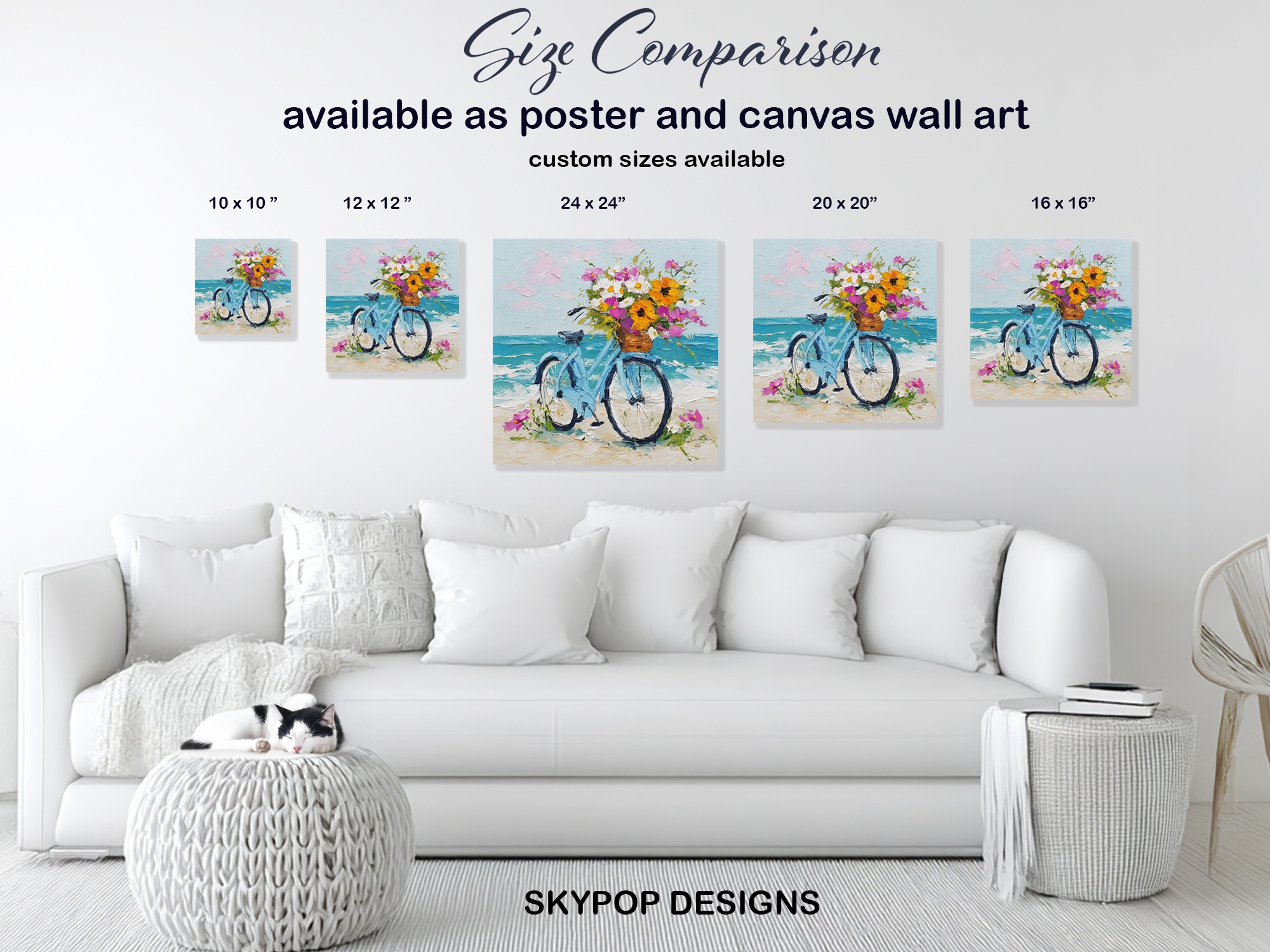 7.jpg Seaside Bicycle Bouquet Art