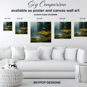 Lakeside Cabin Art