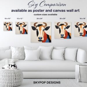 Geometric Cow Art