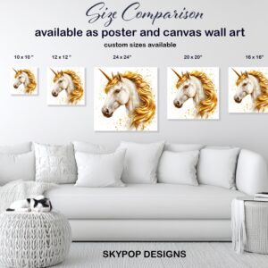 Golden Unicorn Art
