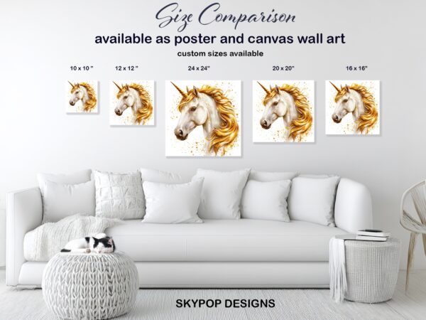 Golden Unicorn Art