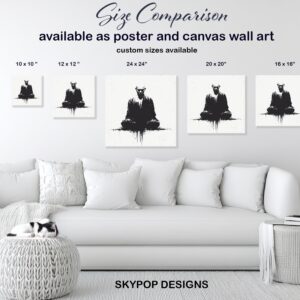Zen Meditation Silhouette Art