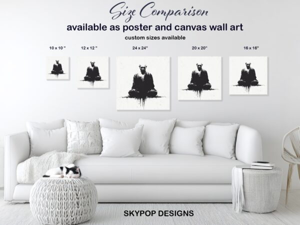 Zen Meditation Silhouette Art
