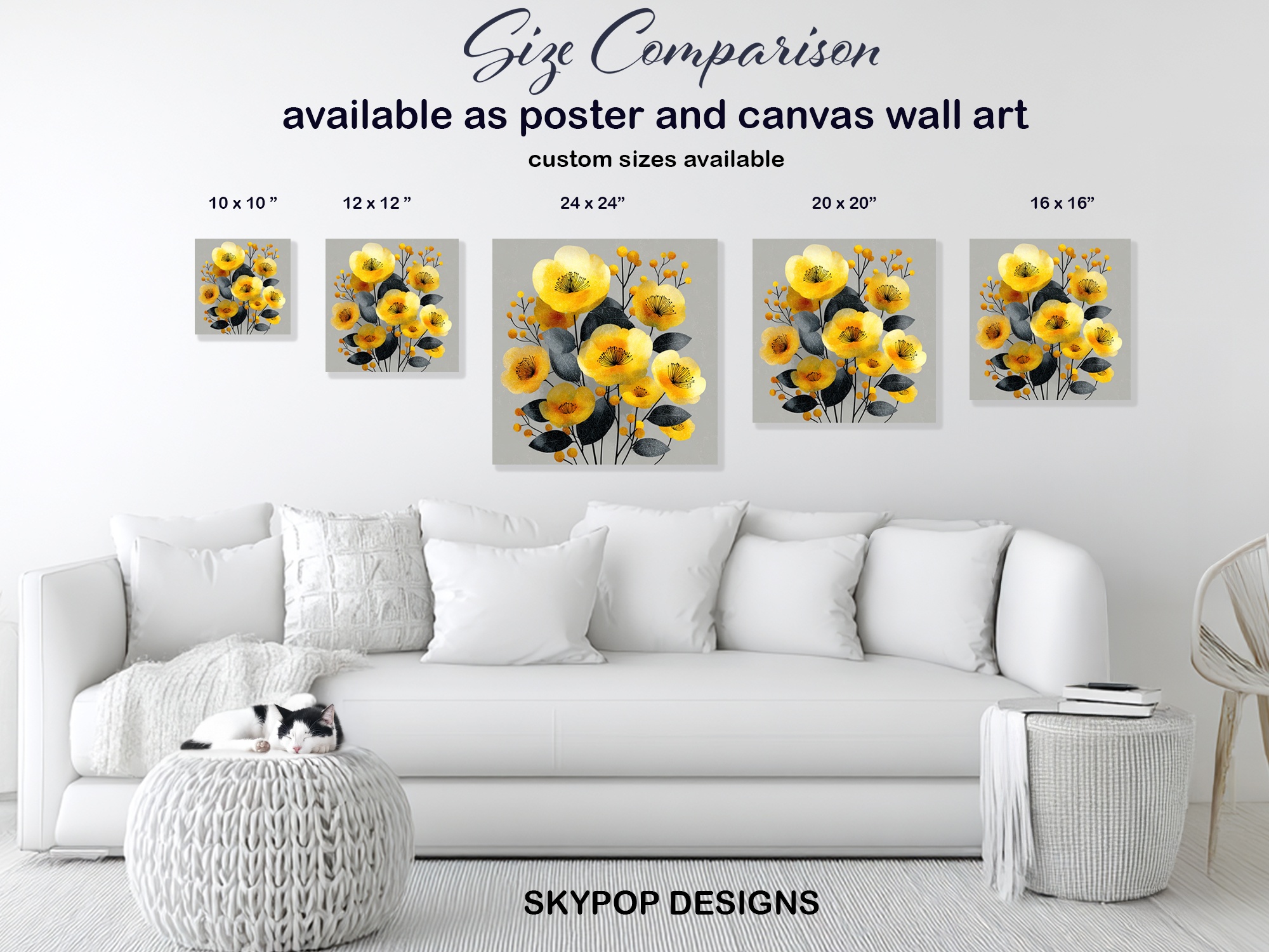 7.jpg Yellow Poppy Bouquet Art