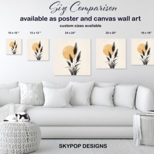 Sunset Grass Silhouette Art