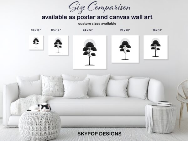 Geometric Palm Tree Art