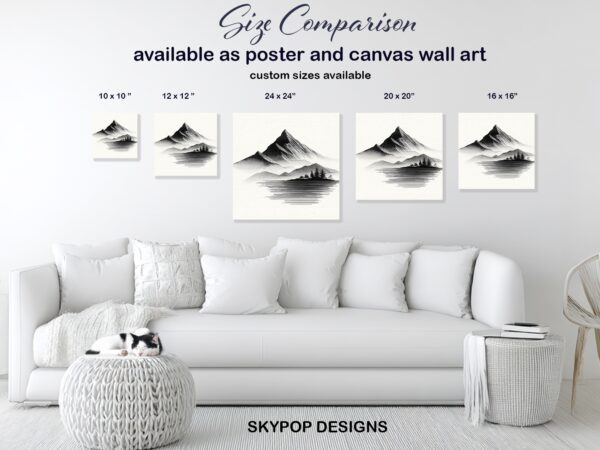 Mountain Reflection Art