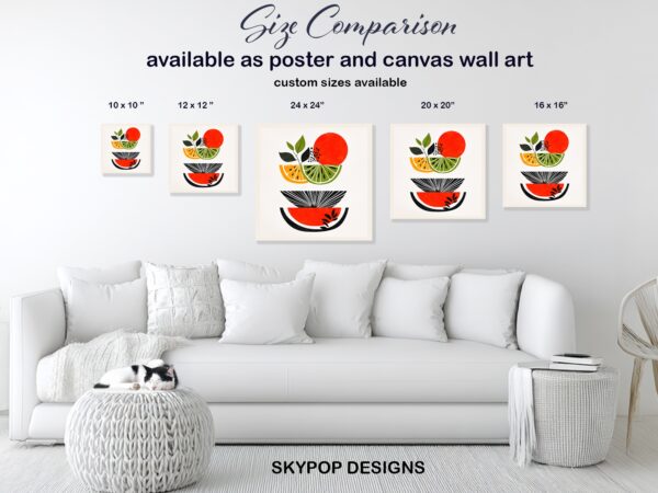 Citrus Abstract Bowl Art