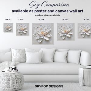 White Lotus Flower Art