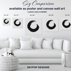 Zen Circle Brush Stroke Art