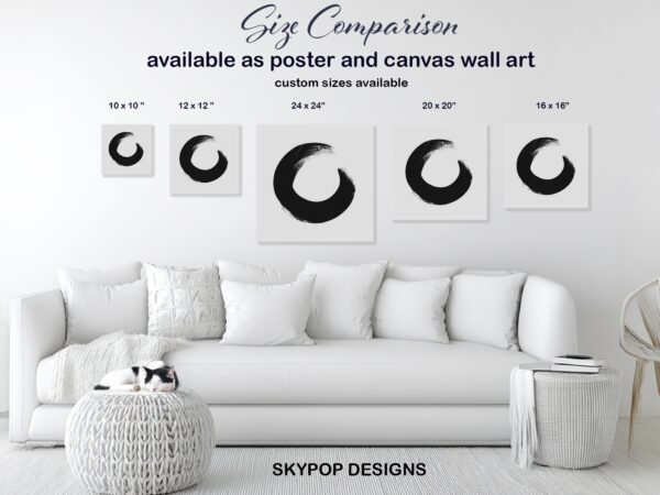 Zen Circle Brush Stroke Art
