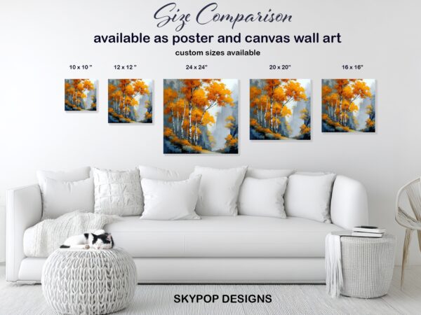 Autumn Birch Forest Art