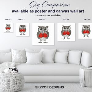 Owl Boxing Art