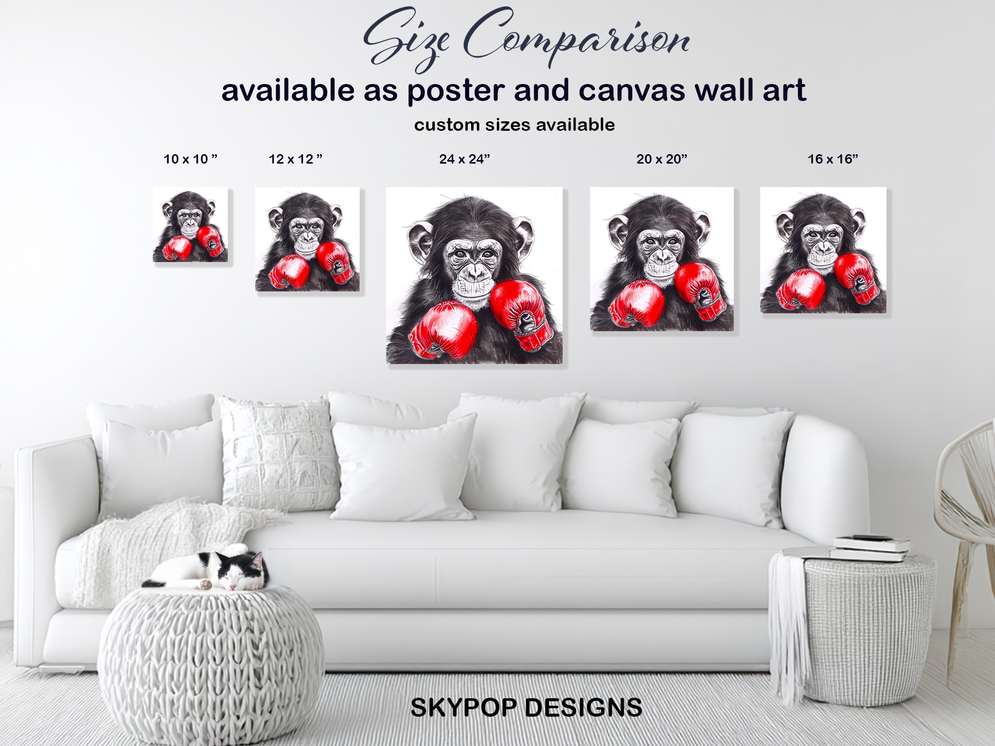 7.jpg Chimpanzee Boxing Art
