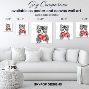 Boxing Kitten Art