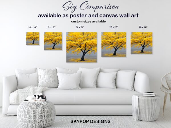 Golden Autumn Tree Art