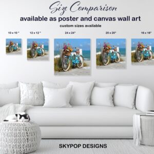 Beachside Bicycle Blooms Art