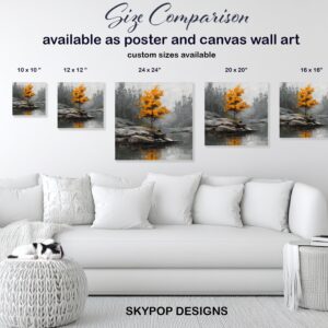 Autumn Tree Reflection Art