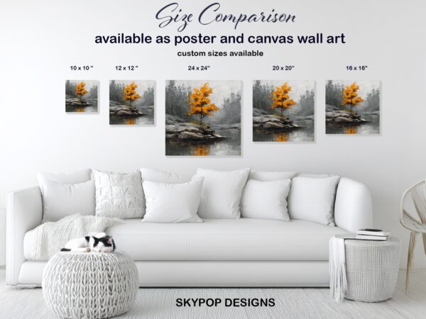Autumn Tree Reflection Art