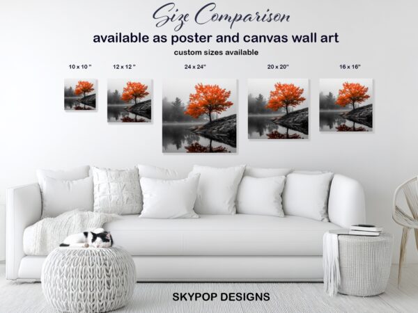 Autumn Reflection Tree Art