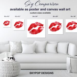 Red Lip Print Art